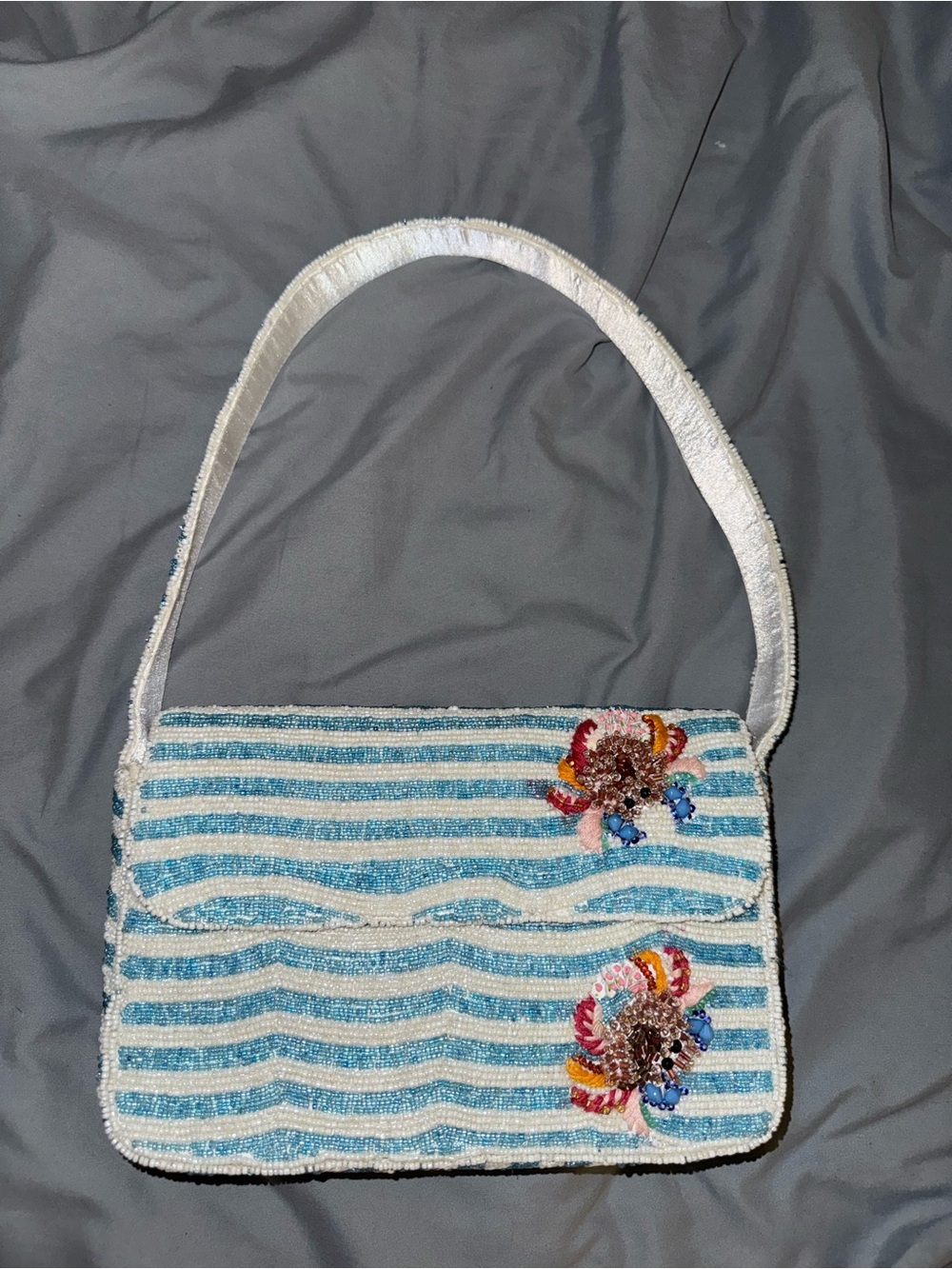 Beaded Crab Shoulder Bag Handmade in India New Without Tags